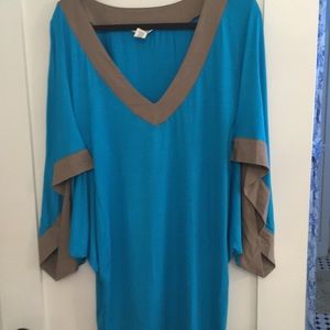 Trina Turk mini caftan blue
